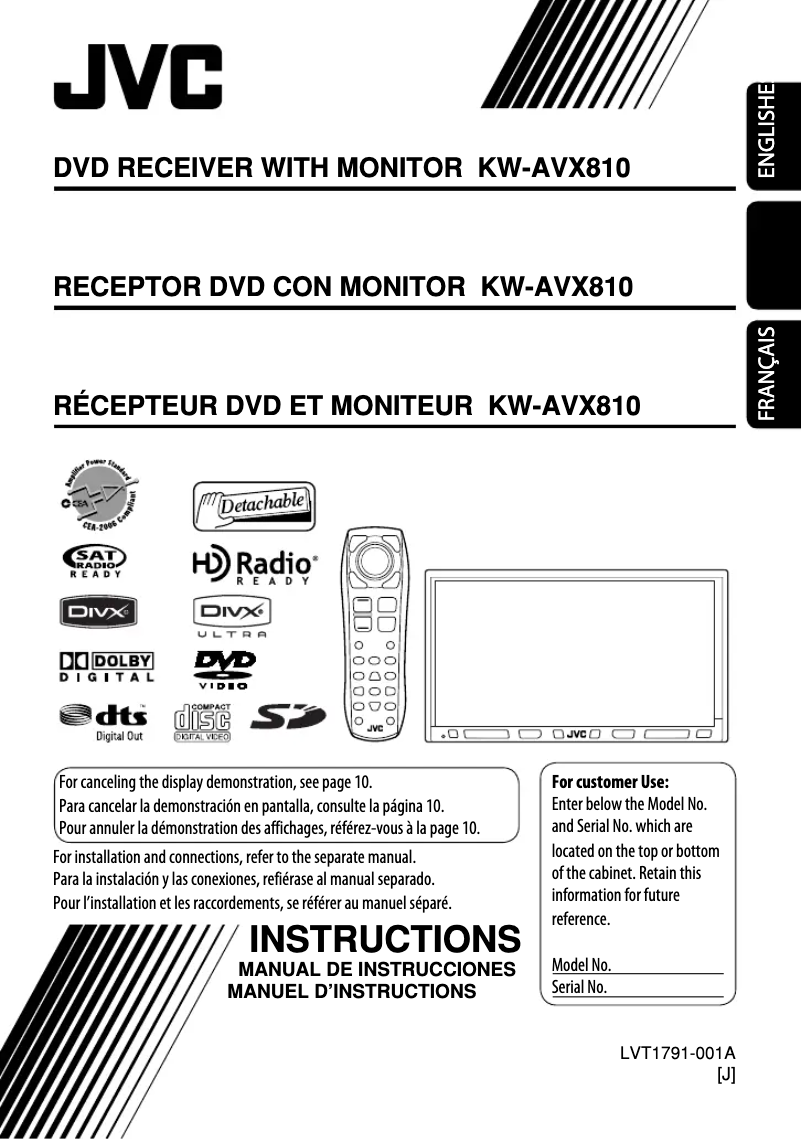 Imagen de la primera página del manual del dispositivo KW-AVX810EE