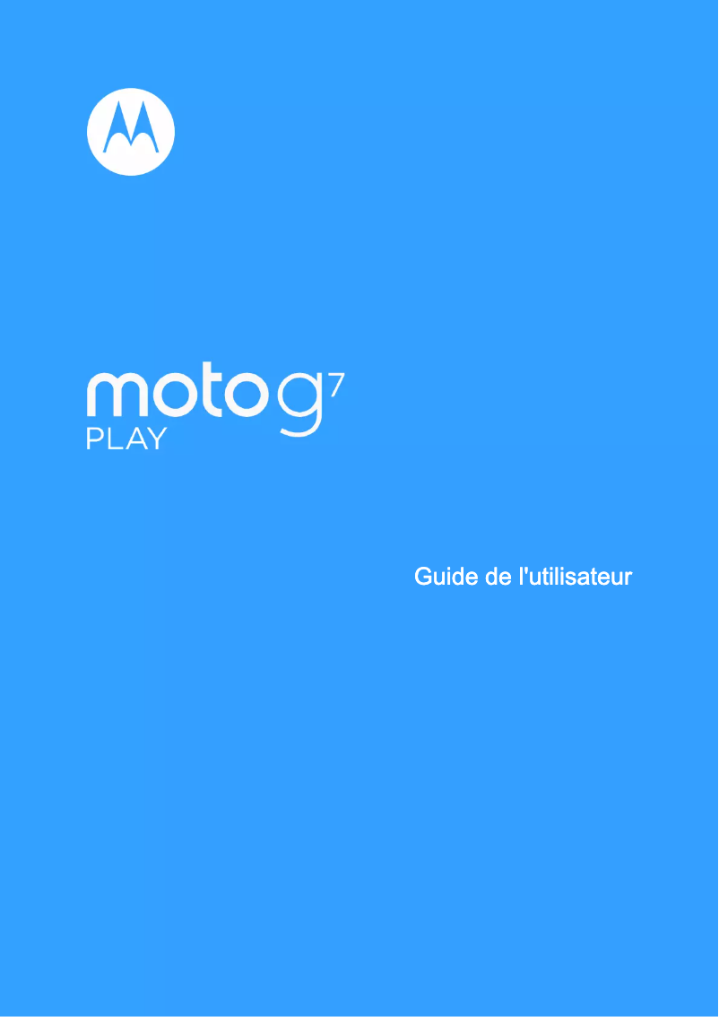 Página 1 del manual Manual de usuario Motorola Moto G7 Play