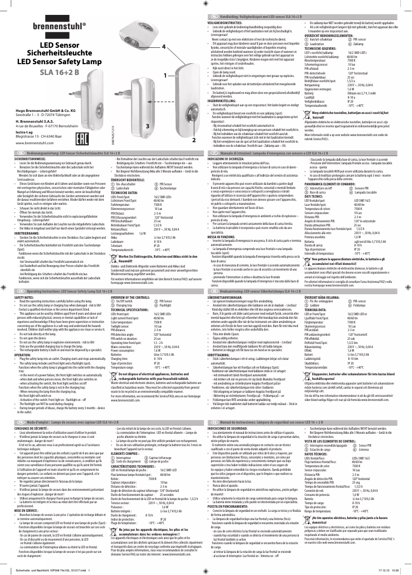 Página 1 del manual Manual de usuario Brennenstuhl 1173240