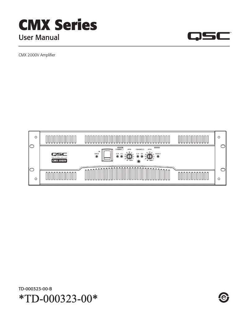 Imagen de la primera página del manual del dispositivo CMX2000V