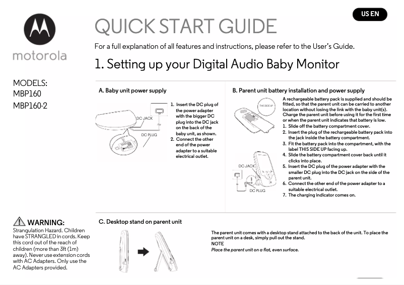 Imagen de la primera página del manual del dispositivo MBP160-2