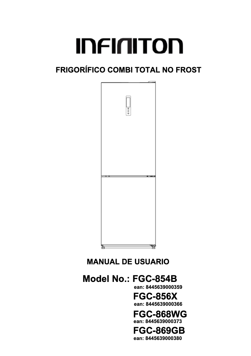 Página 1 del manual Manual de usuario Infiniton FGC-868 WG