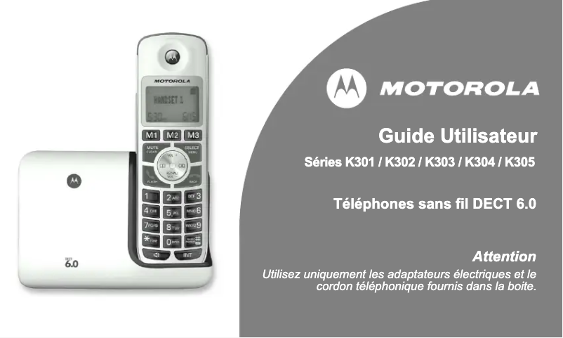 Imagen de la primera página del manual del dispositivo K305