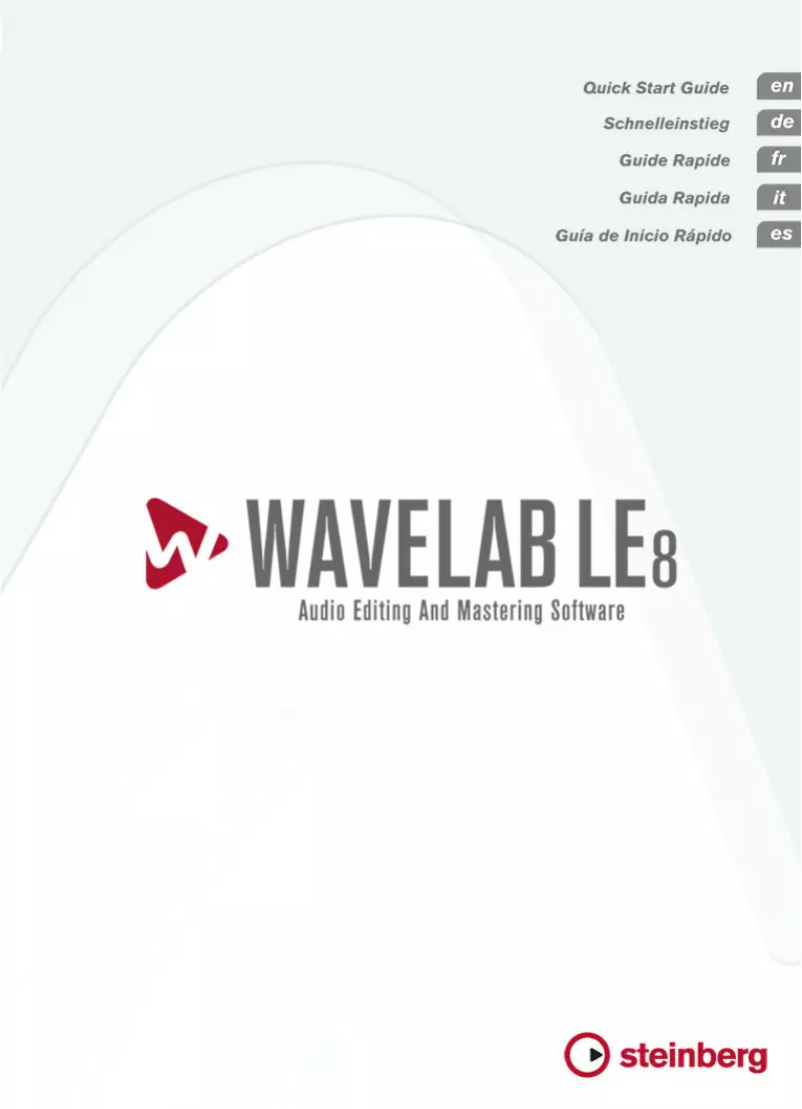 Página 1 del manual Manual de usuario Steinberg Wavelab LE 8