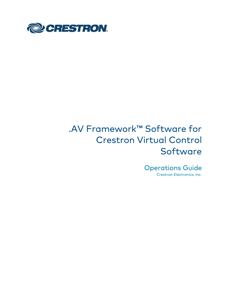 Página 1 del manual Manual de usuario Crestron VC-4-ROOM-100+