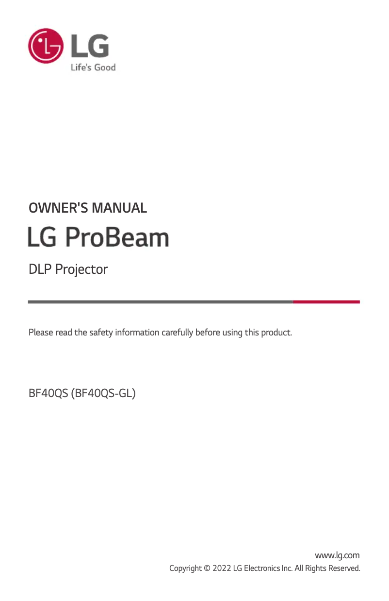 Imagen de la primera página del manual del dispositivo BF40QS