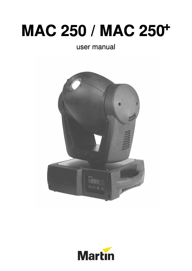 Imagen de la primera página del manual del dispositivo MAC 250