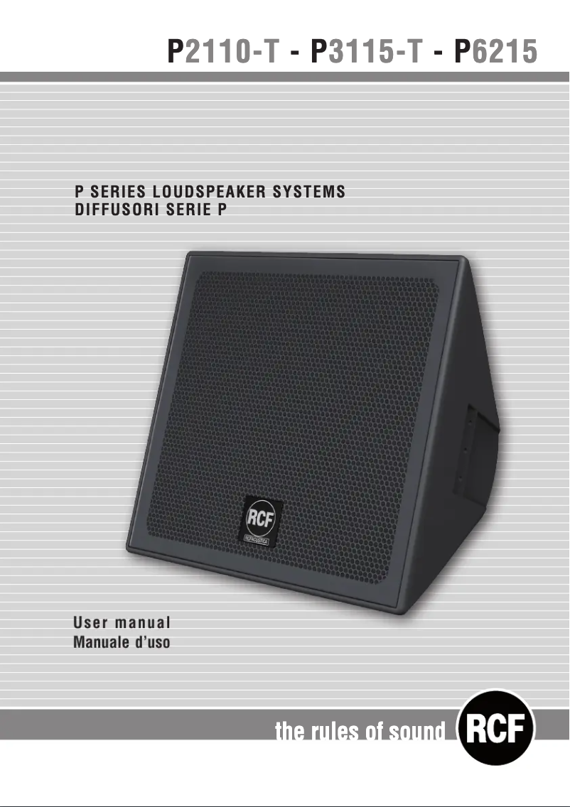 Página 1 del manual Manual de usuario RCF P2110-T