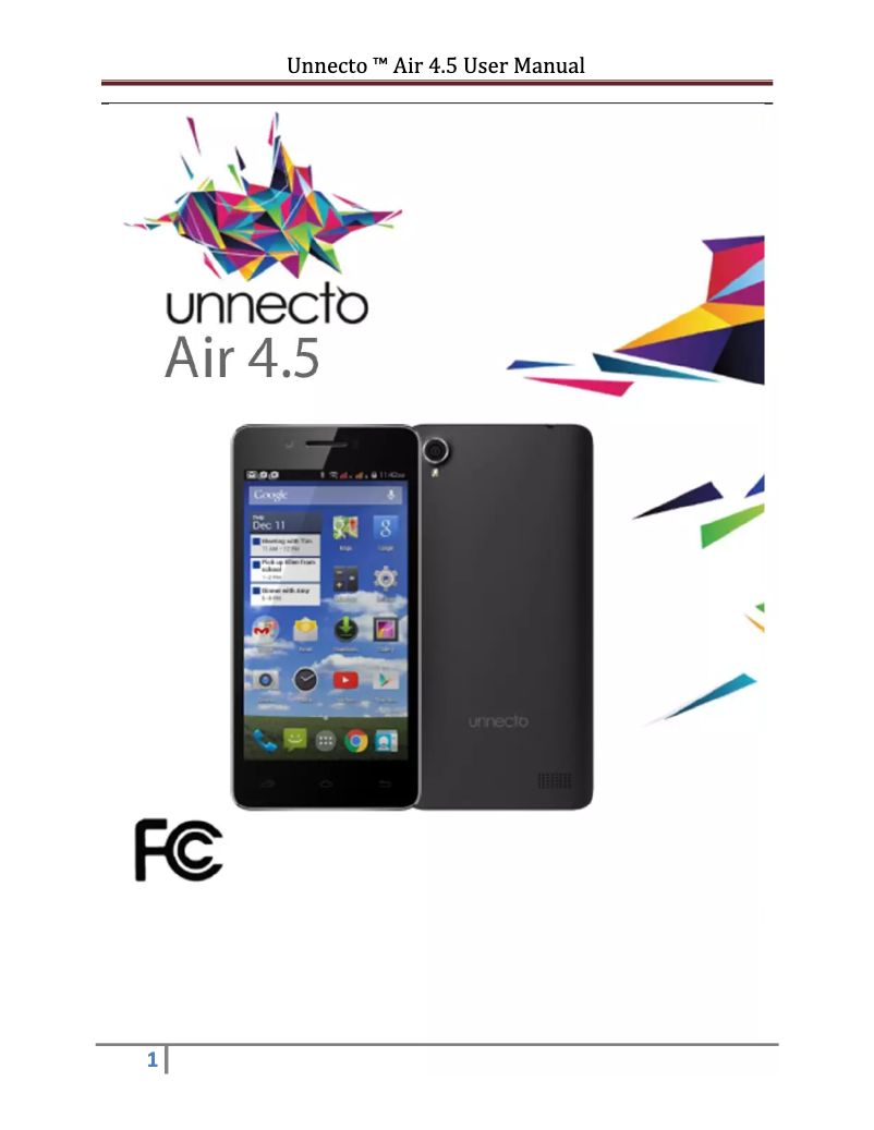 Página 1 del manual Manual de usuario Unnecto Air 4.5