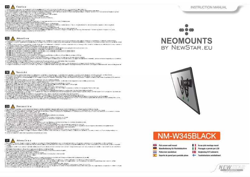 Imagen de la primera página del manual del dispositivo NM-W345