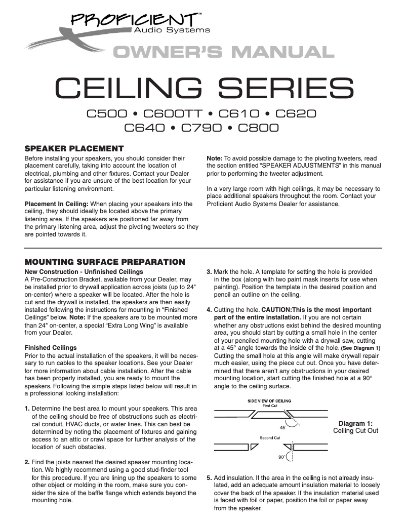 Imagen de la primera página del manual del dispositivo Ceiling C620