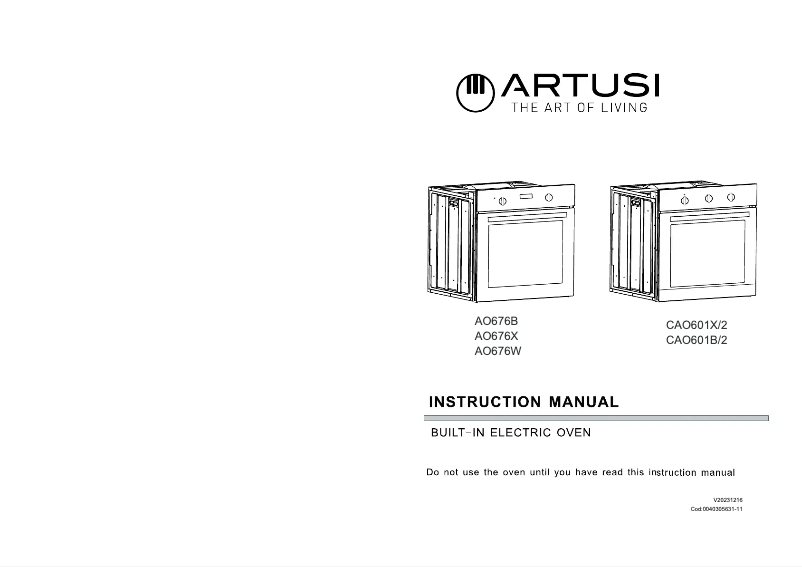 Imagen de la primera página del manual del dispositivo CAO601