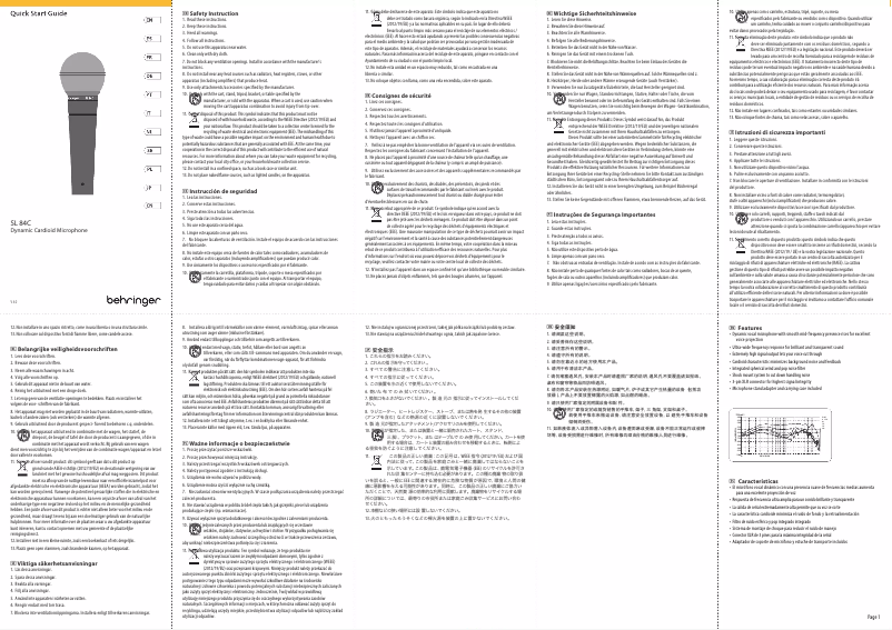 Imagen de la primera página del manual del dispositivo SL 84C