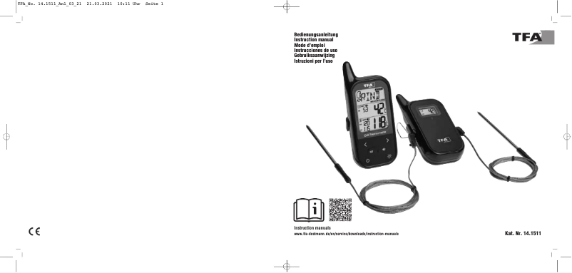 Página 1 del manual Manual de usuario TFA Küchen-Chef Twin 14.1511