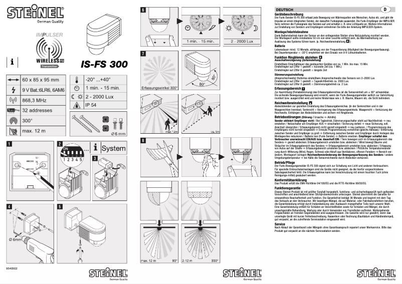 Imagen de la primera página del manual del dispositivo IS-FS 300