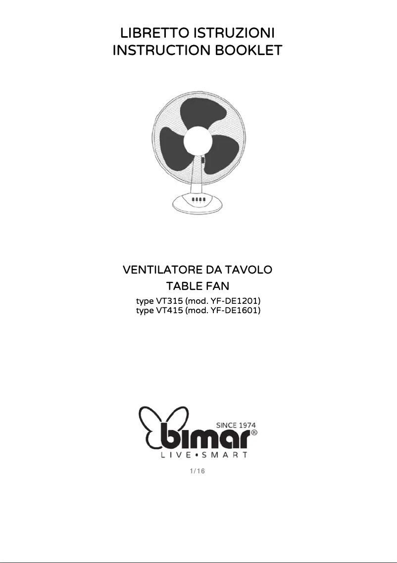 Página 1 del manual Manual de usuario Bimar VT415