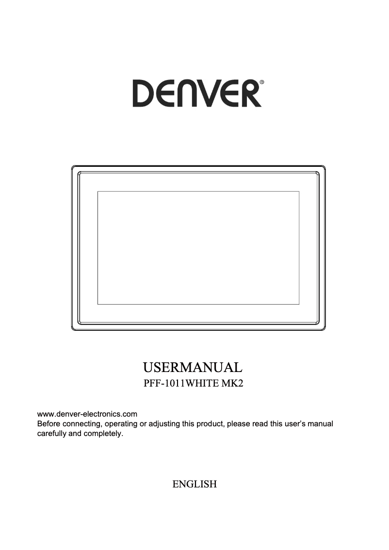 Imagen de la primera página del manual del dispositivo PFF-1011WHITE MK2