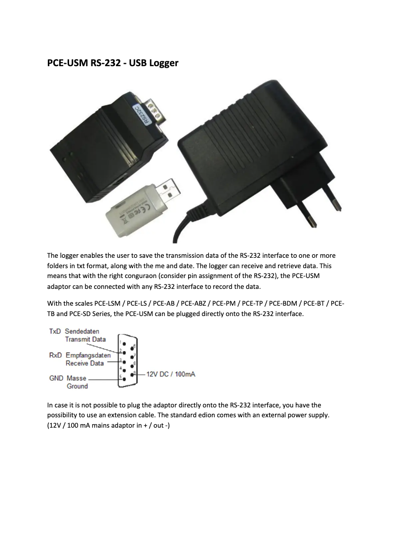 Página 1 del manual Manual de usuario PCE Instruments PCE-USM