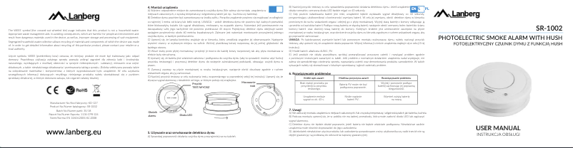 Imagen de la primera página del manual del dispositivo SR-1002