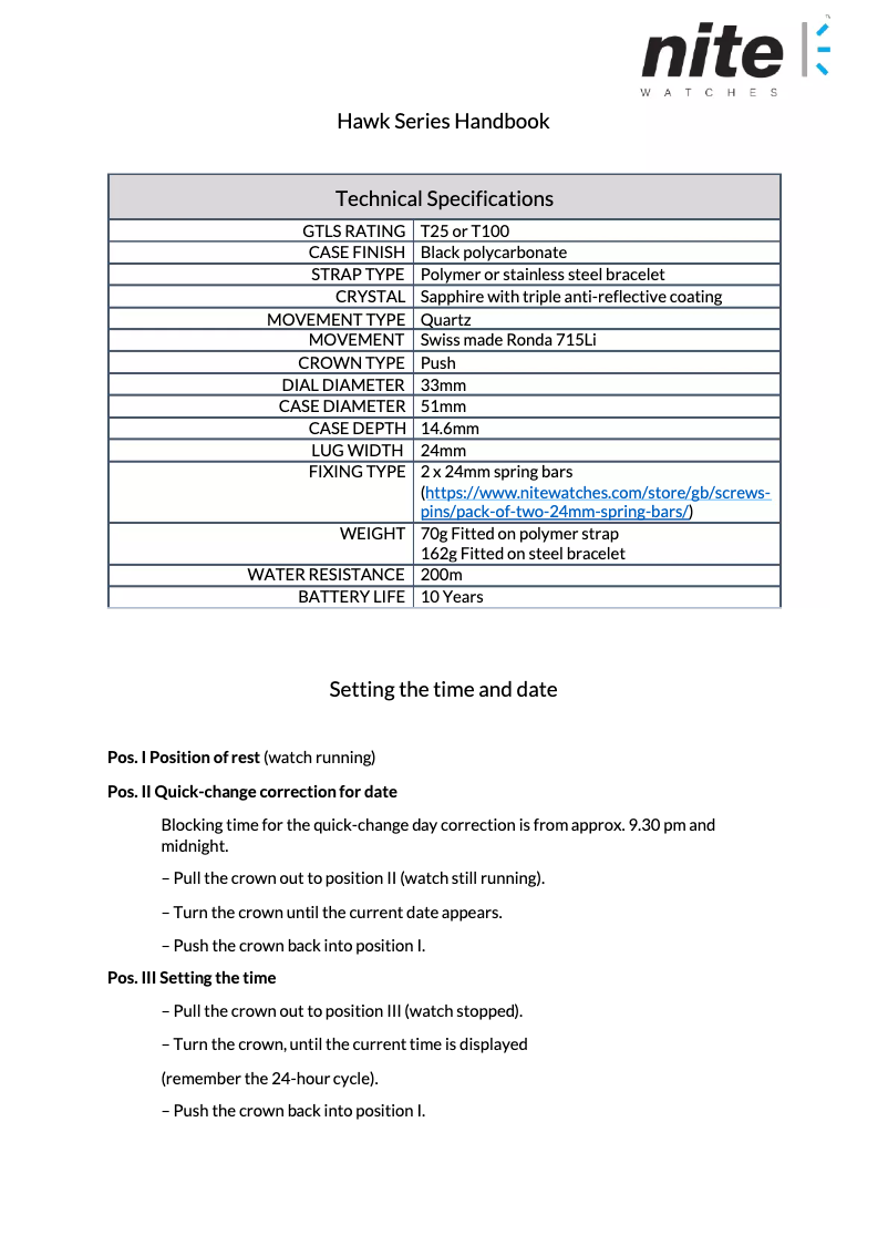 Imagen de la primera página del manual del dispositivo Hawk-300T