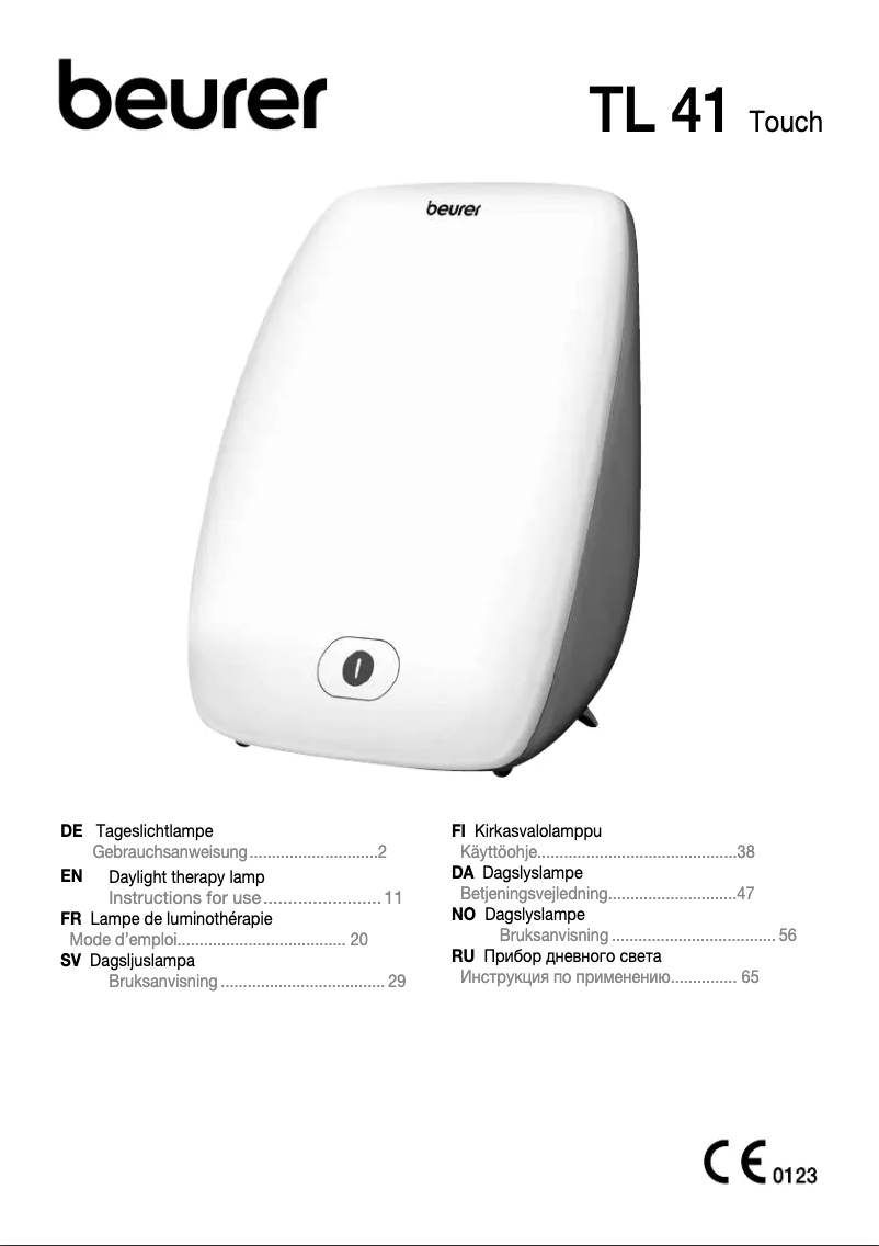 Imagen de la primera página del manual del dispositivo TL 41