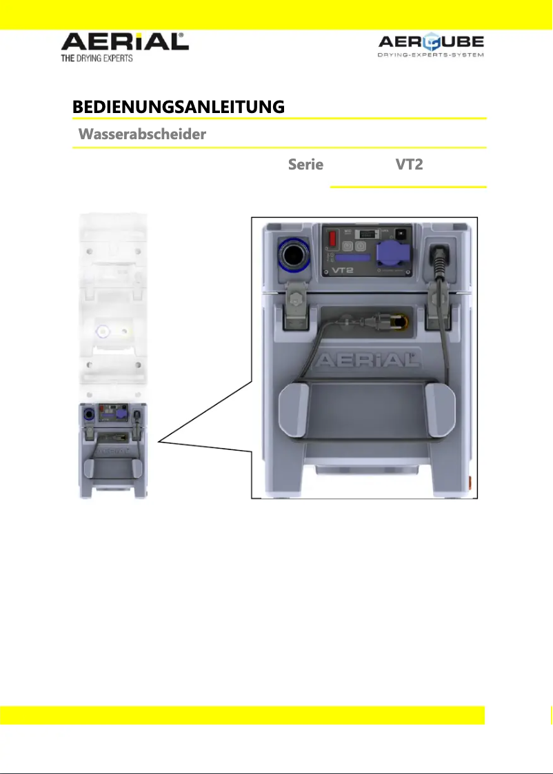 Página 1 del manual Manual de usuario Aerial VT 2