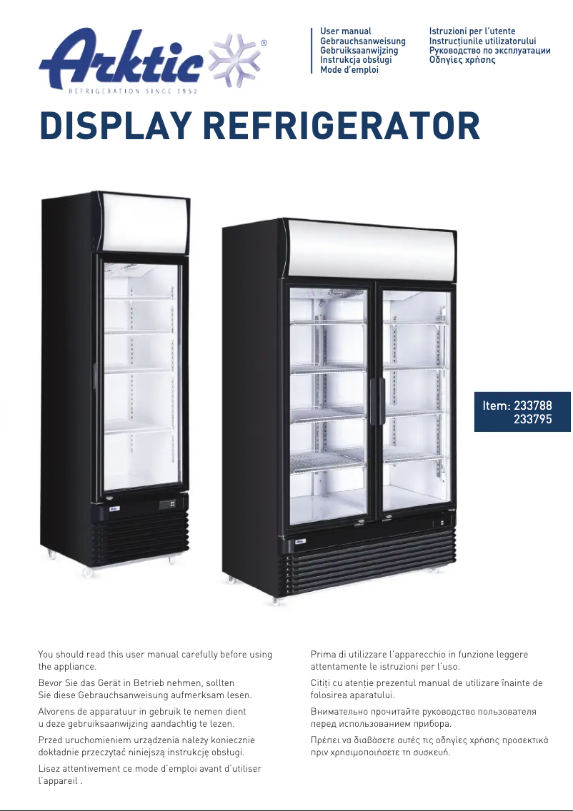 Página 1 del manual Ficha técnica Arktic 233788