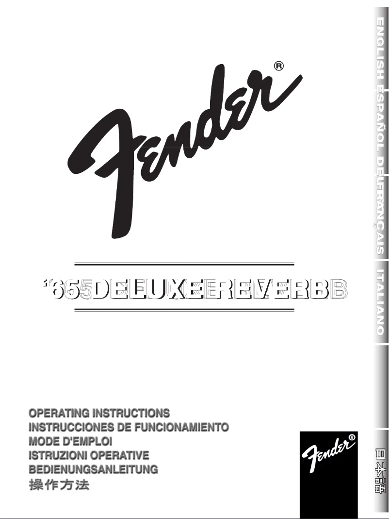 Página nº 1 - Manual de instrucciones Fender '65 Deluxe Reverb