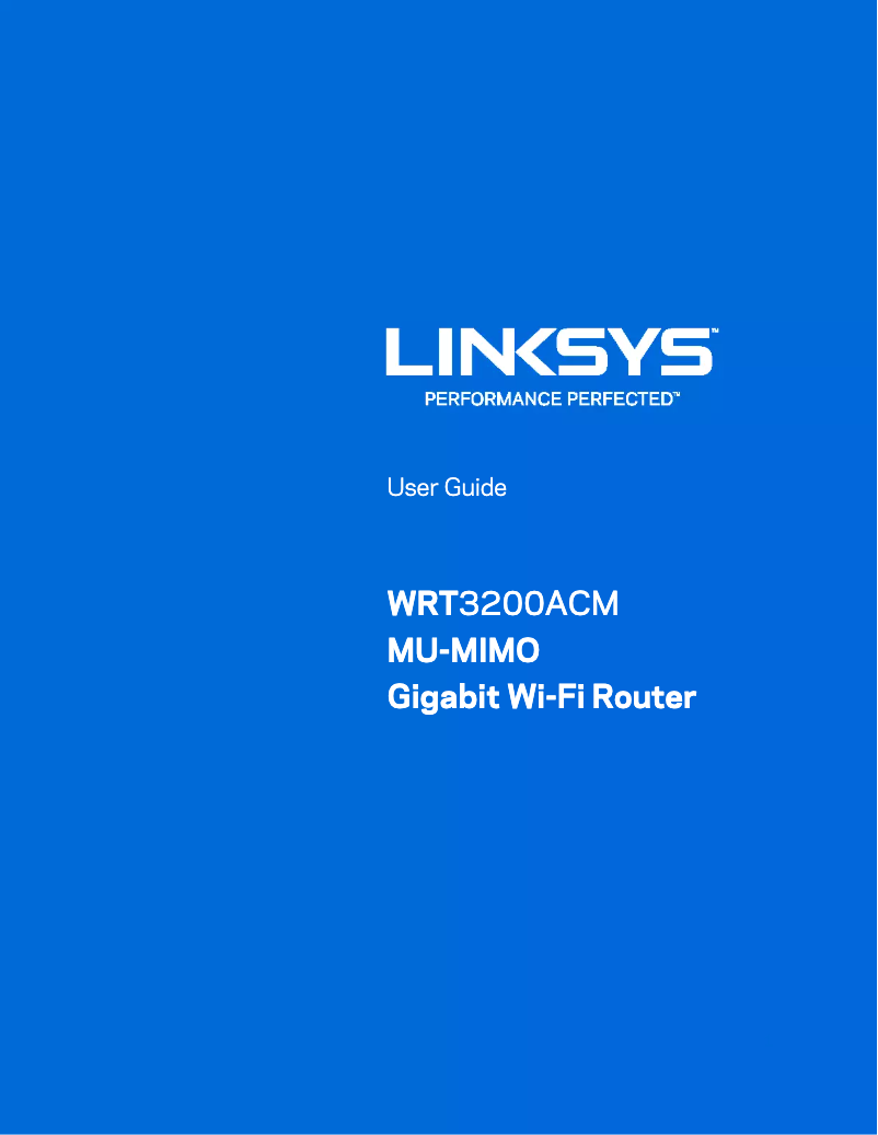Página nº 1 - Manual de usuario Linksys WRT3200ACM
