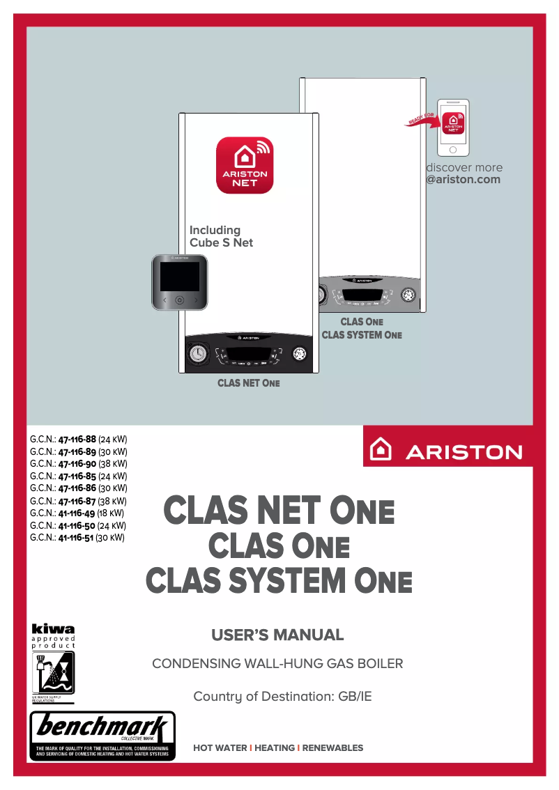 Página 1 del manual Manual de usuario Ariston Thermo Clas System ONE
