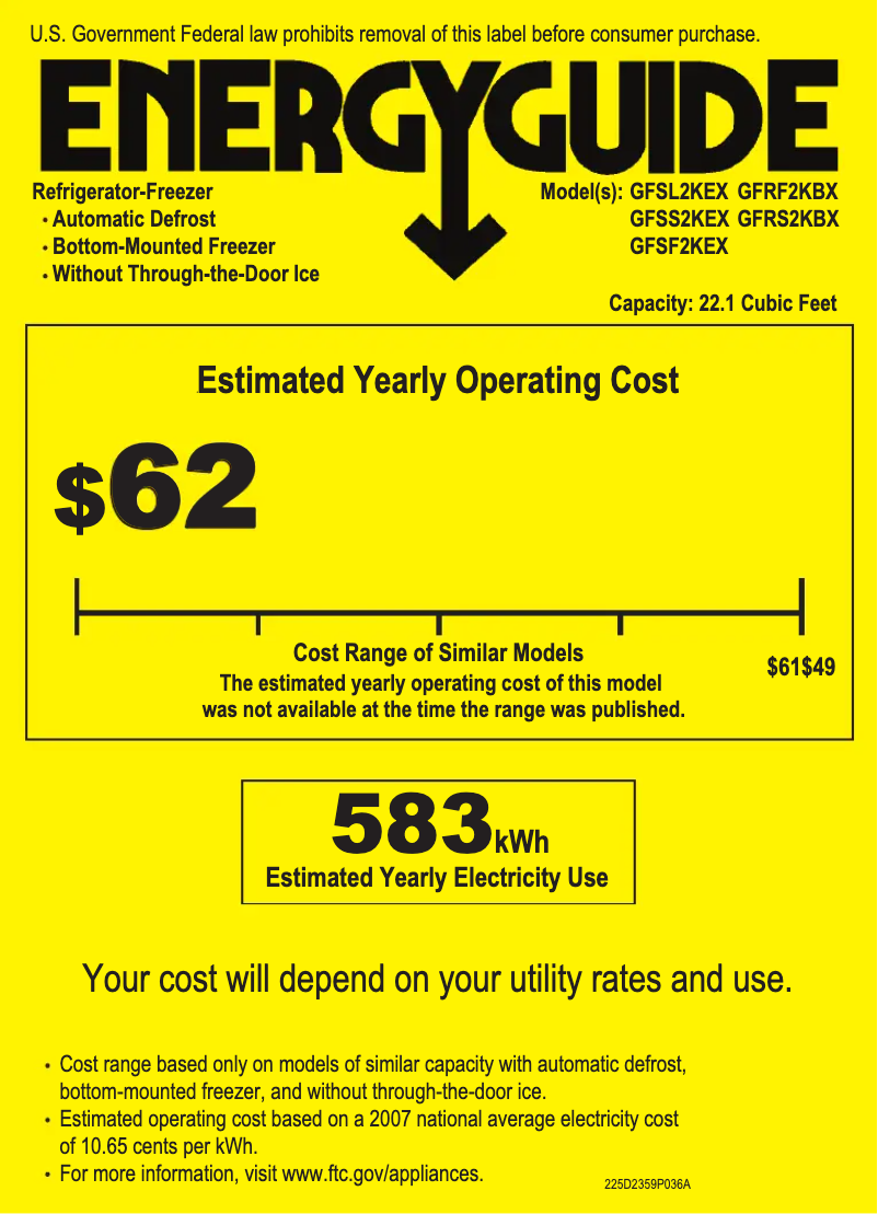 Imagen de la primera página del manual del dispositivo GFSL2KEXLS