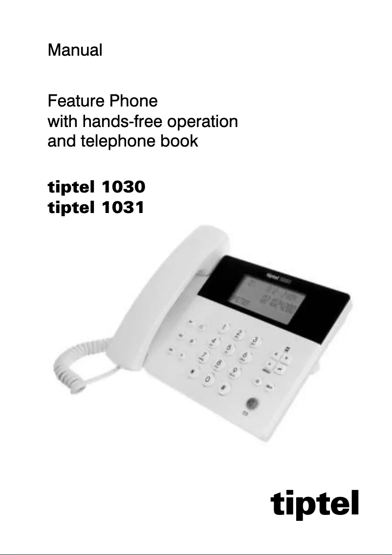 Página 1 del manual Manual de usuario Tiptel 1031