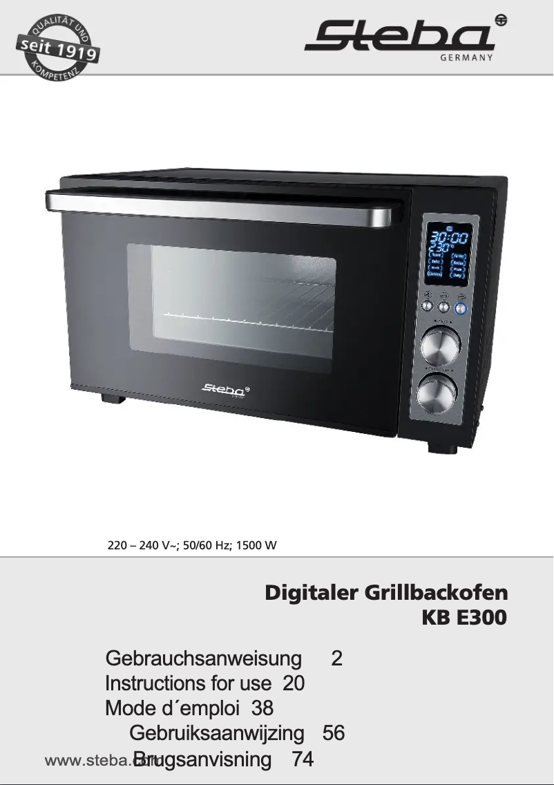 Imagen de la primera página del manual del dispositivo KB E300