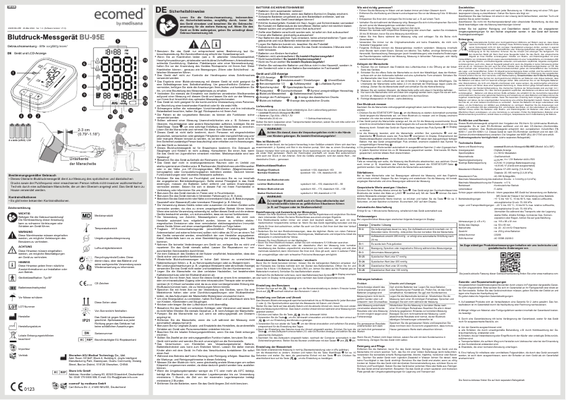 Página nº 1 - Manual de usuario Ecomed BU-95E