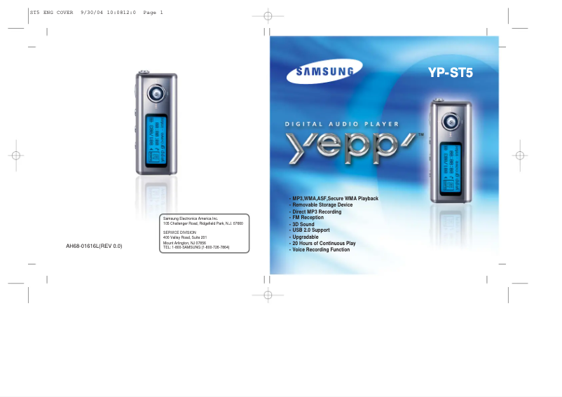 Página 1 del manual Manual de usuario Samsung Yepp YP-ST5
