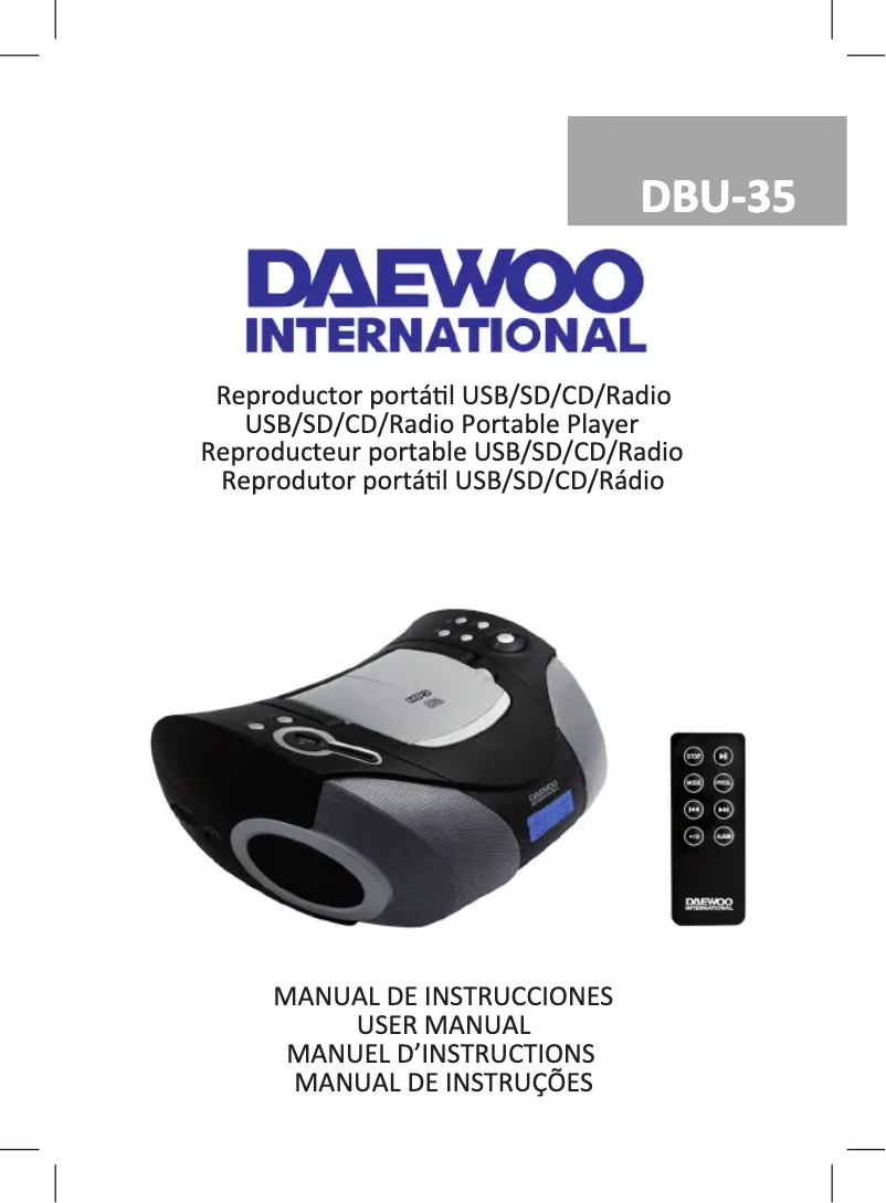 Página 1 del manual Manual de usuario Daewoo DBU-35
