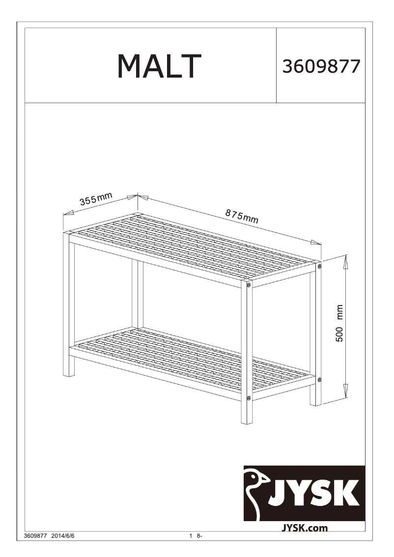 Imagen de la primera página del manual del dispositivo Malt (88x50x36)
