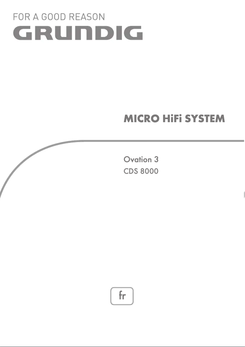Página 1 del manual Manual de usuario Grundig Ovation 3 CDS 8000
