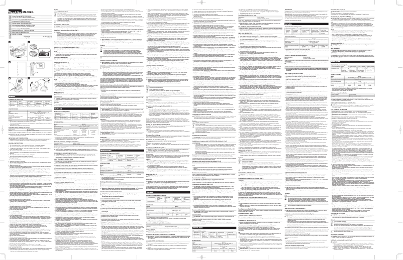 Imagen de la primera página del manual del dispositivo ML002G