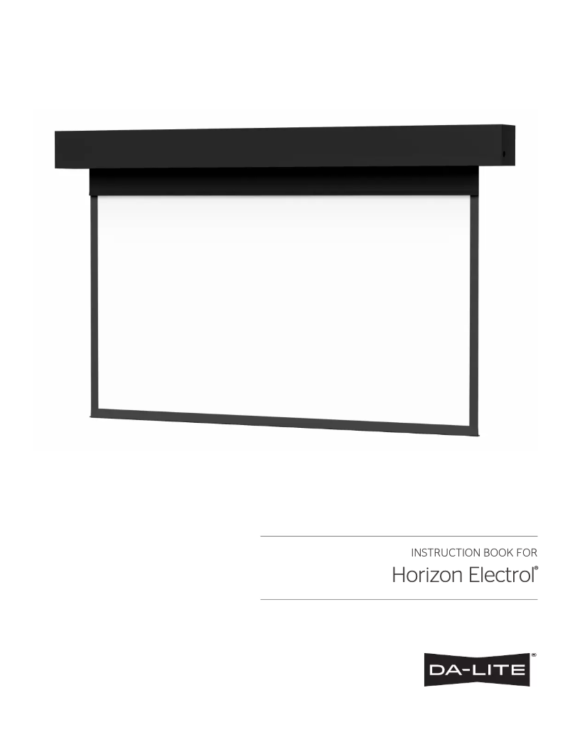 Página nº 1 - Manual de usuario Da-Lite Horizon Electrol 96214S