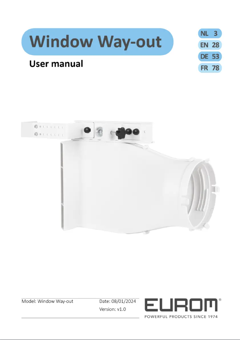 Imagen de la primera página del manual del dispositivo Window Way-Out