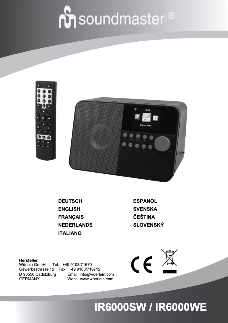 Imagen de la primera página del manual del dispositivo IR6000