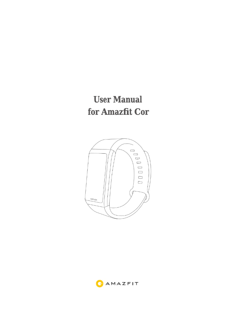 Página 1 del manual Manual de usuario Amazfit Cor