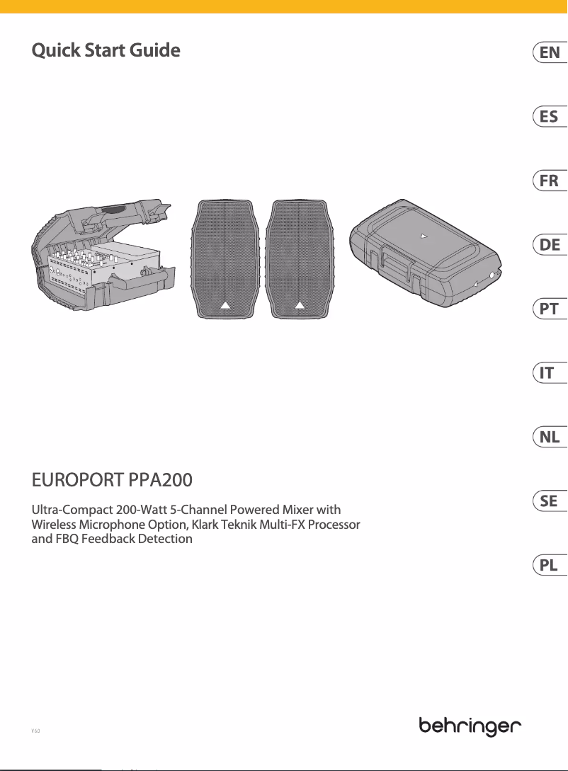 Imagen de la primera página del manual del dispositivo EUROPORT PPA200