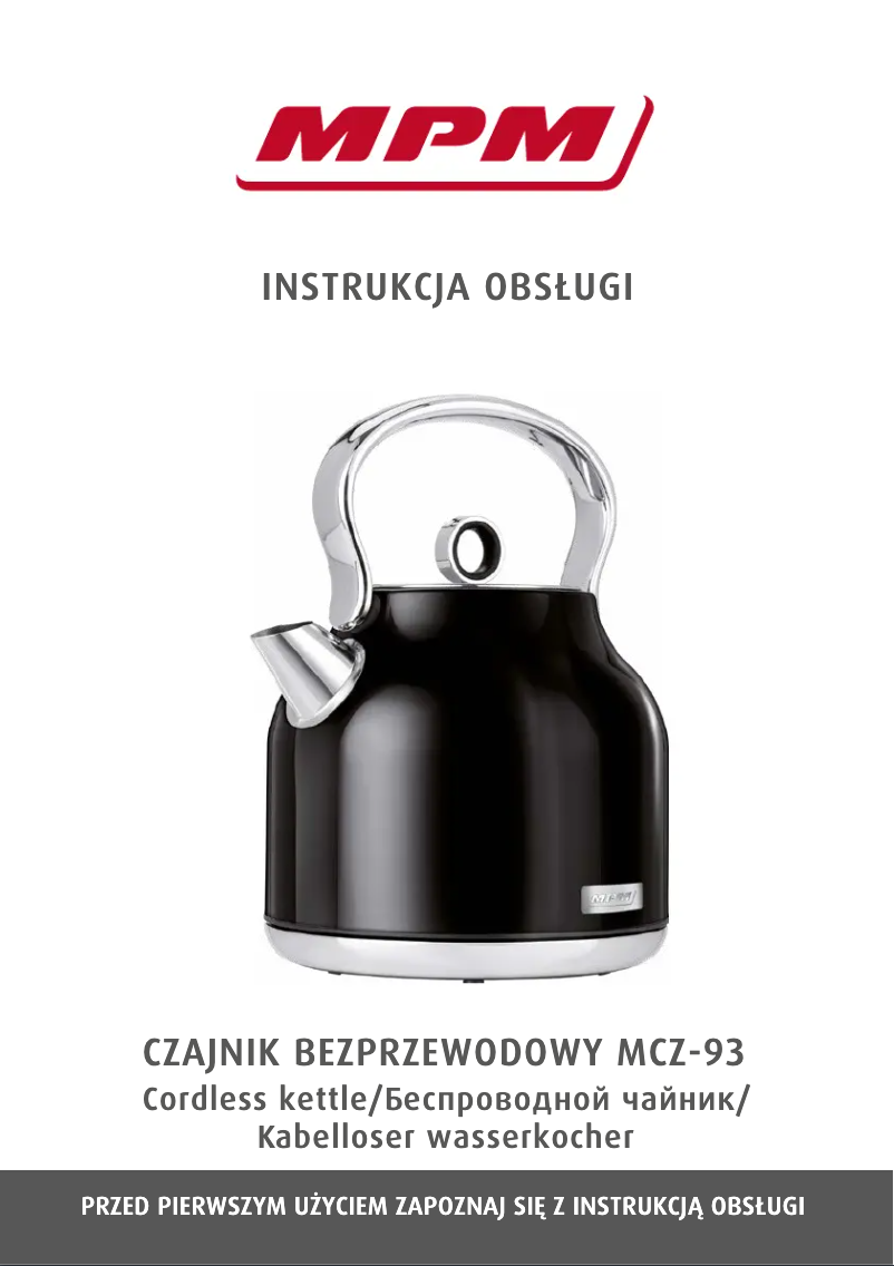 Página 1 del manual Manual de usuario MPM MCZ-93