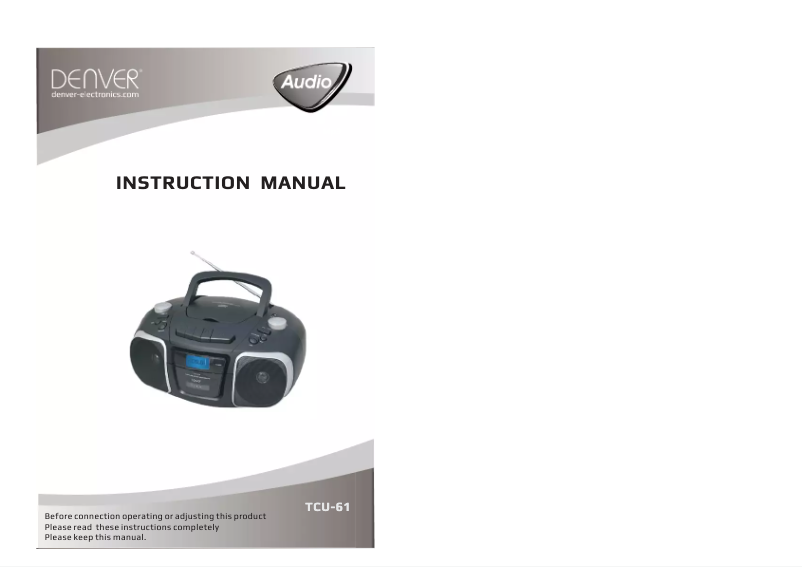 Imagen de la primera página del manual del dispositivo TCU-61