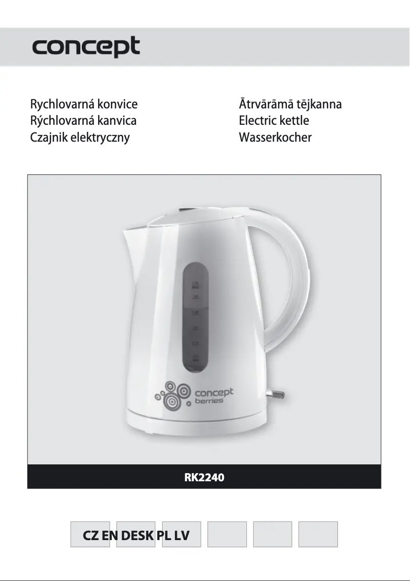 Imagen de la primera página del manual del dispositivo RK-2240