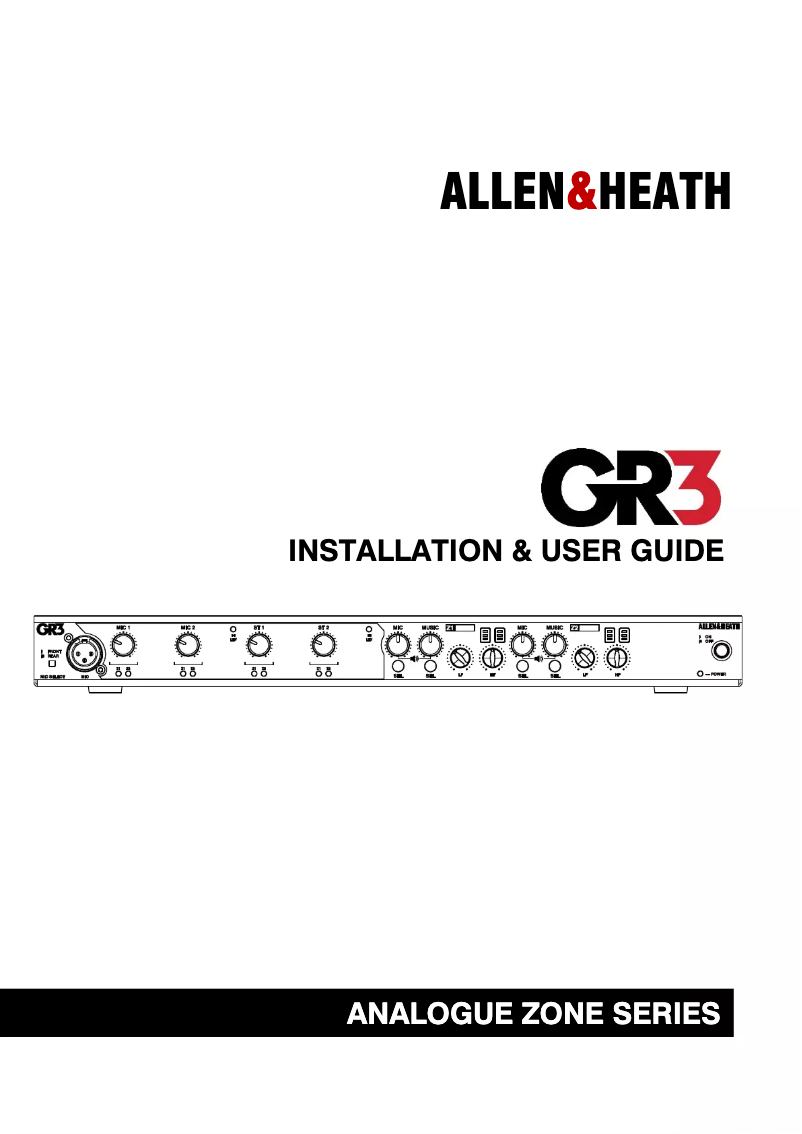 Imagen de la primera página del manual del dispositivo GR3
