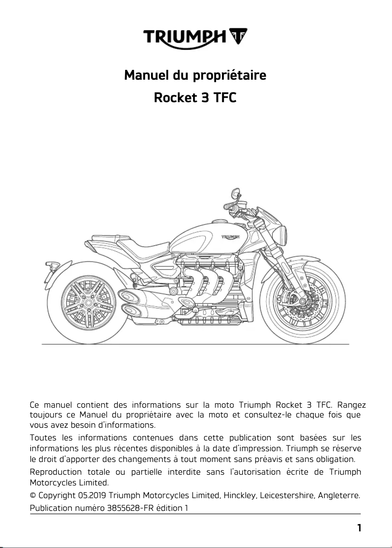 Página 1 del manual Manual de usuario Triumph Rocket 3 TFC