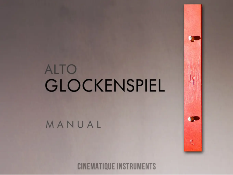Imagen de la primera página del manual del dispositivo Alto Glockenspiel